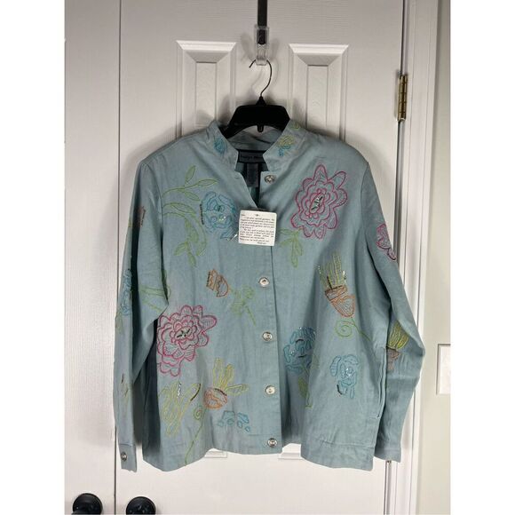 NWT Indigo Moon Womens Denim Jacket Size 1x - Picture 1 of 3